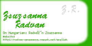 zsuzsanna radvan business card